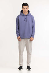 Purple Knit Regular Hoodie 224-112-011 B