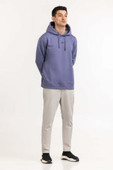 Purple Knit Regular Hoodie 224-112-011 B