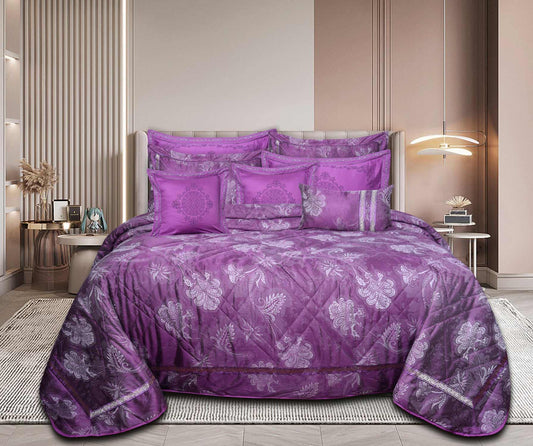 Purple Plum Jacquard Bed Spread
