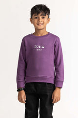Purple Printed Sweatshirt 224-512-064