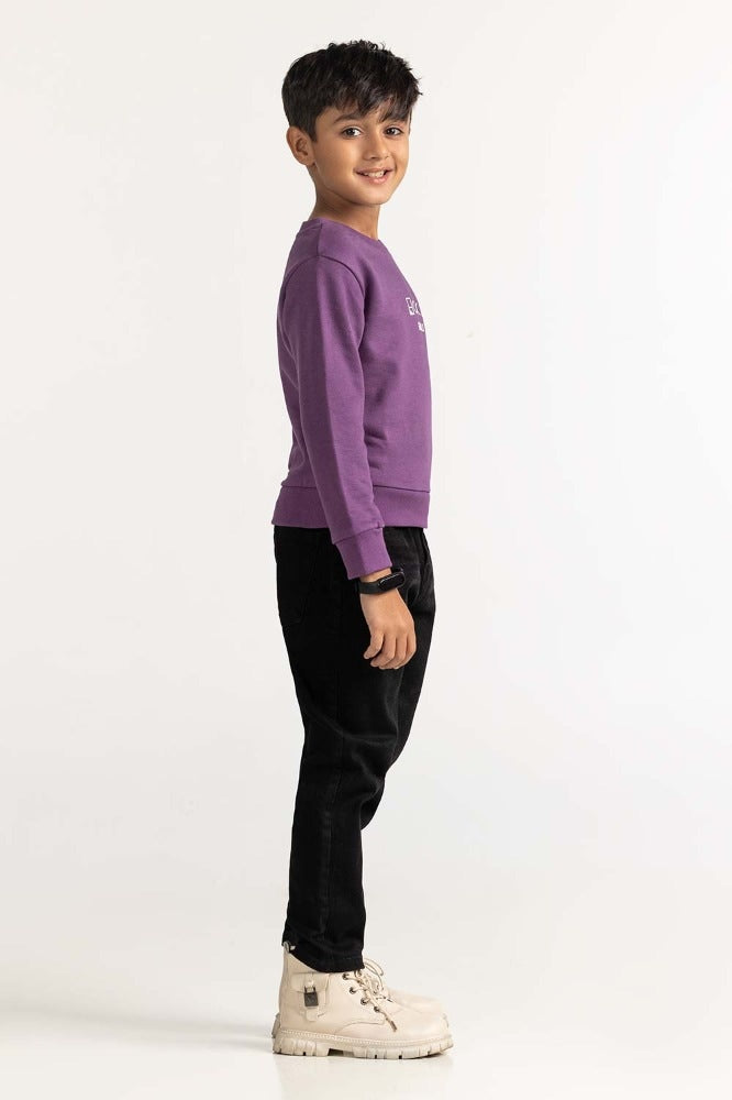 Purple Printed Sweatshirt 224-512-064