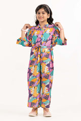 Junior Girl Purple Printed Woven Top JGWJ-2210031