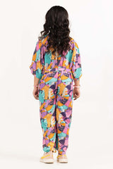 Junior Girl Purple Printed Woven Top JGWJ-2210031