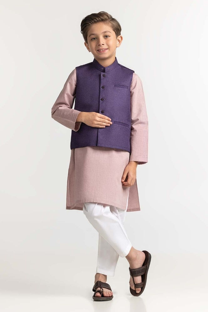 Purple Styling Waist Coat KWC-PD23-012