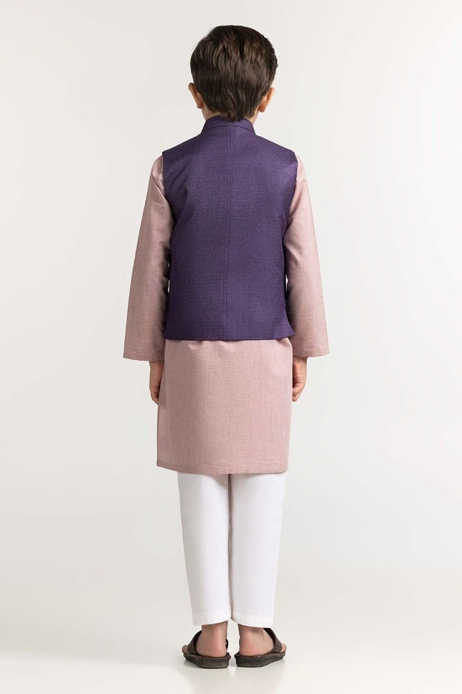 Purple Styling Waist Coat KWC-PD23-012
