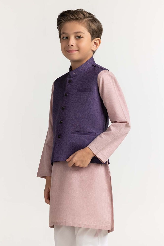 Purple Styling Waist Coat KWC-PD23-012