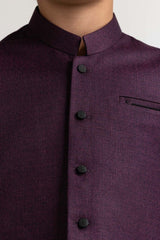 Purple Styling Waist Coat KWC-PD23-016