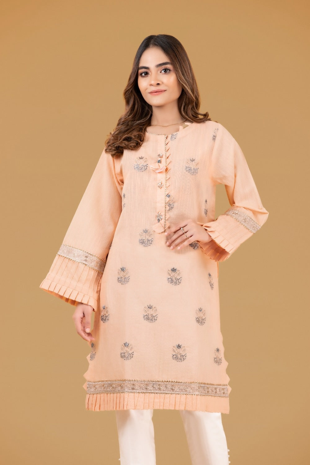 Fancy Fabric Emb Shirt