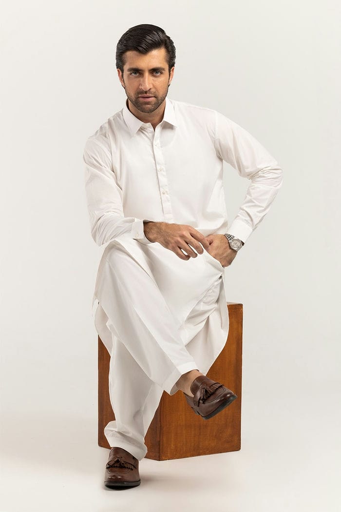 White Unstitched Fabric With Gift Box X-Series - Exclusive Collection Opal