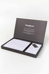 White Unstitched Fabric  EMBCollectionFD5 With Gift Box