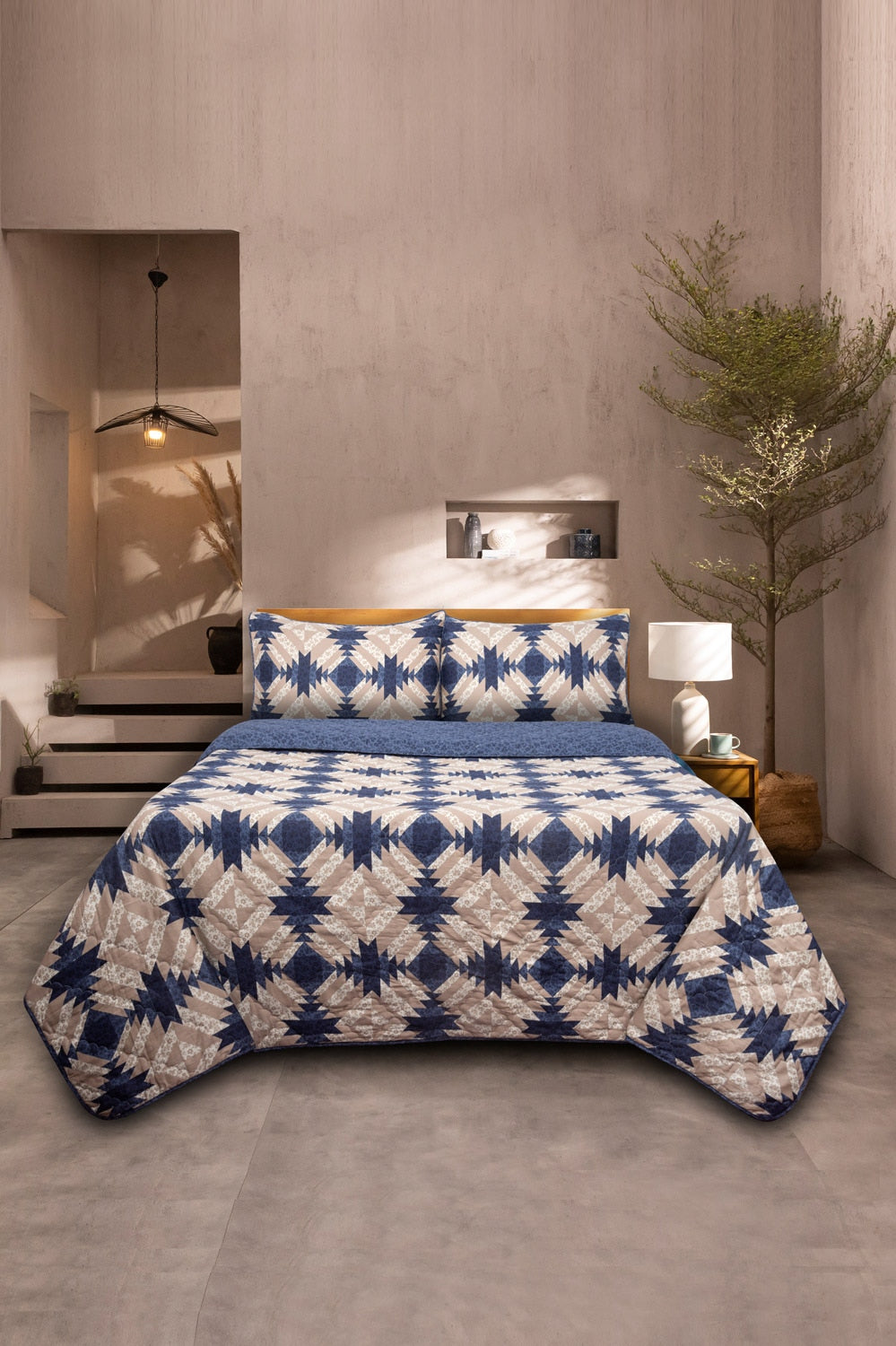 Quad Patch T-200 Bed Throw