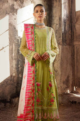 3 Piece Embroidered  Chiffon Unstitched Suit with Digital Printed Paper Cotton Dupatta FE-32032
