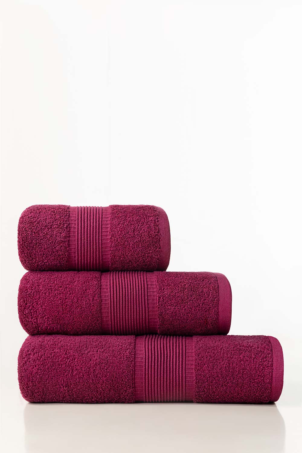 Raspberry Combed Towel Plain