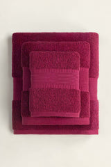 Raspberry Combed Towel Plain