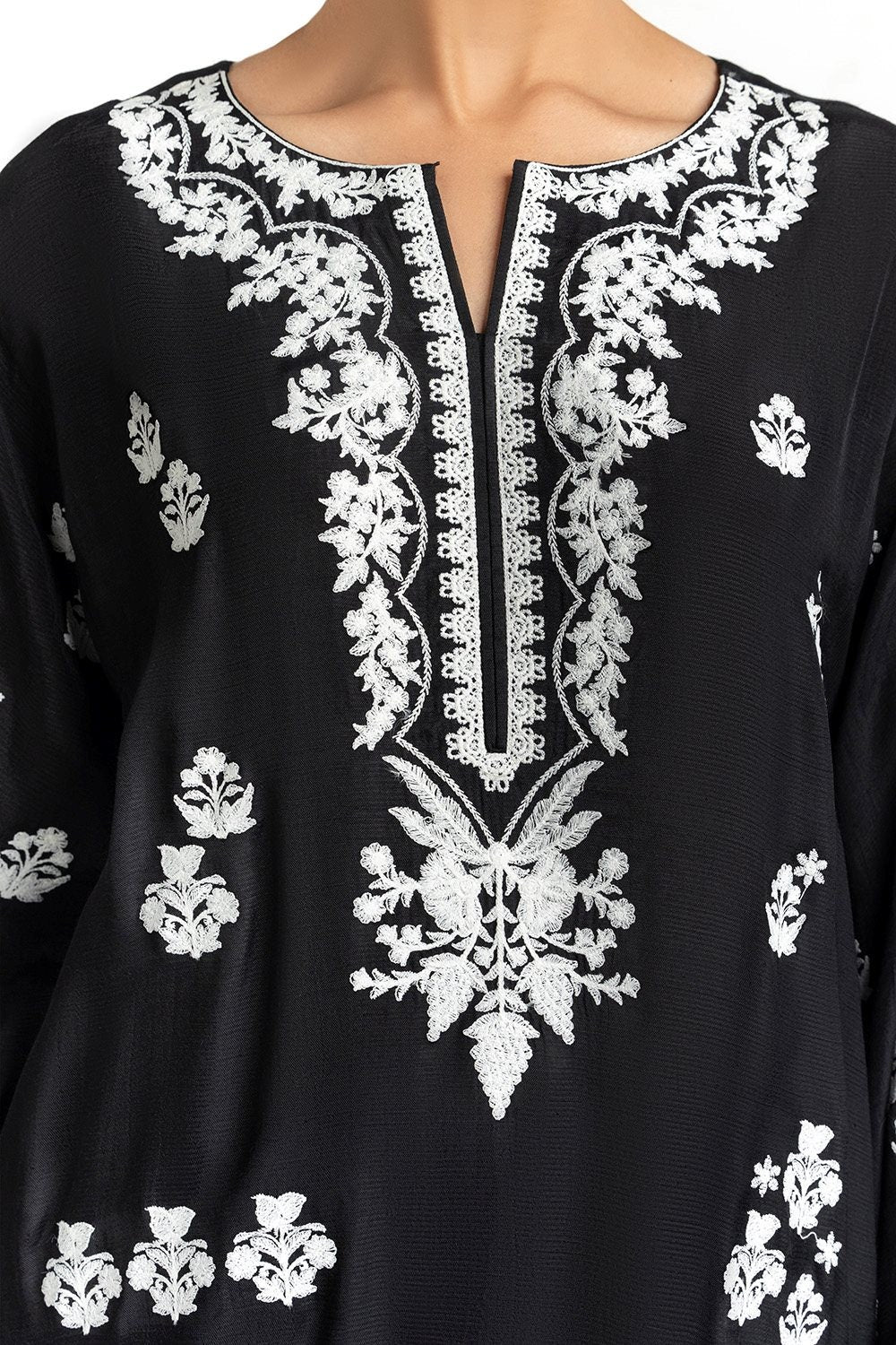 Rawsilk Embroidered Shirt And Dupatta IPSD-44325