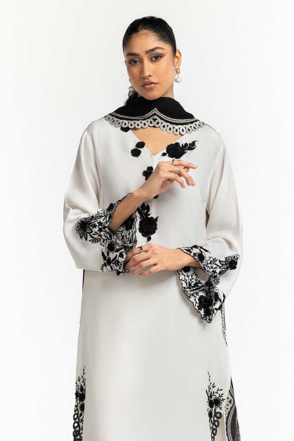 Raw Silk Embroidered Shirt And Trouser IPST-44496