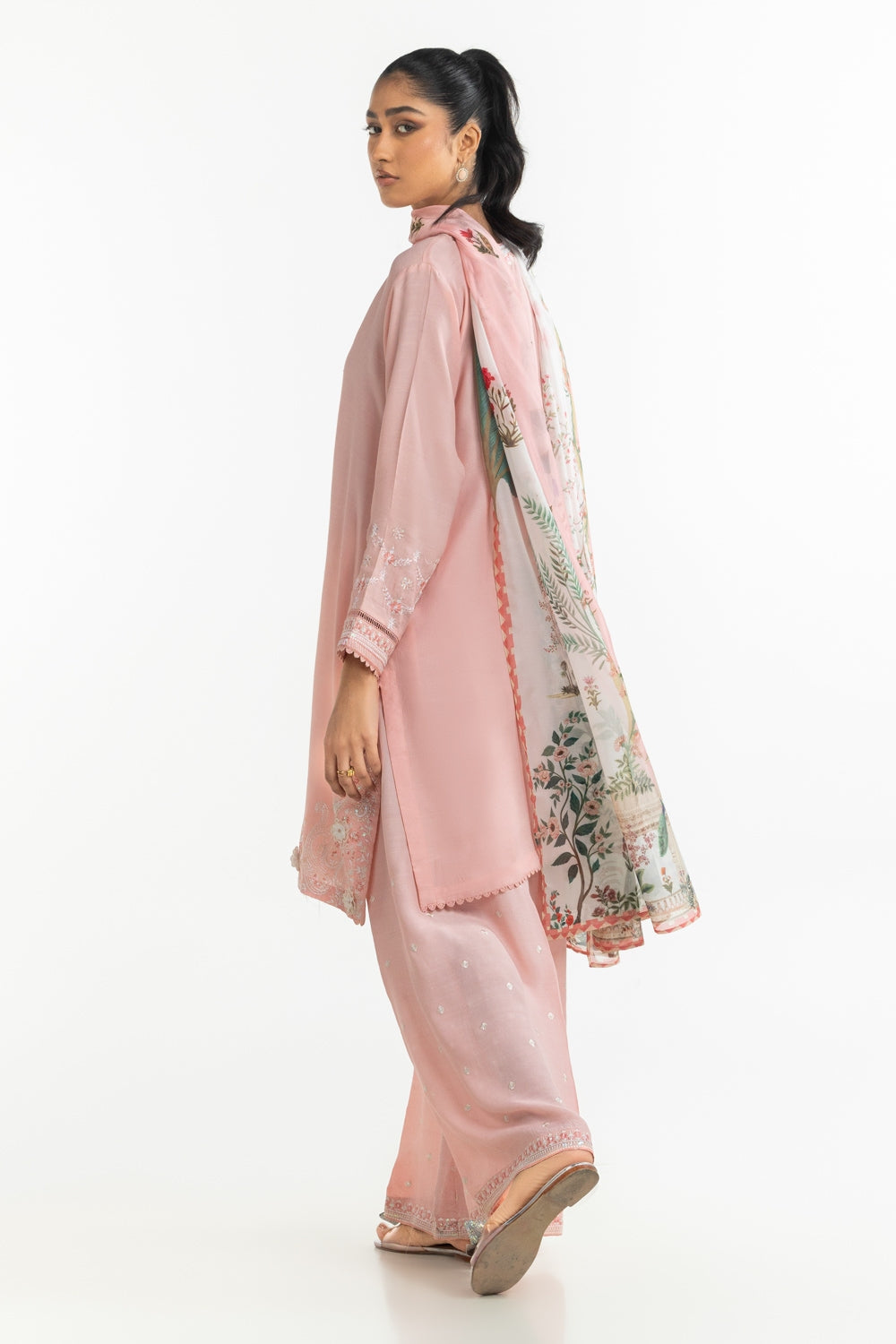 Rawsilk Embroidered Shirt And Trouser