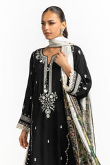 Raw Silk Embroidered Shirt And Trouser IPST-44594