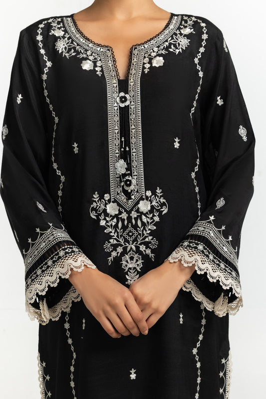 Raw Silk Embroidered Shirt And Trouser IPST-44594