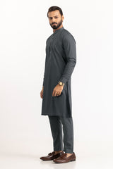 Red Gold Latha Unstitched Fabric Cotton-LF