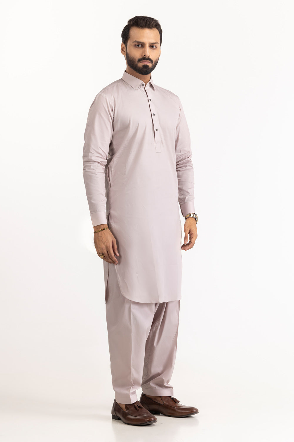 Red Gold Latha Unstitched Fabric Cotton-LF