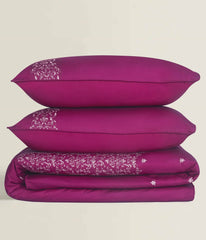 Red Bud T-400 Embroidered Quilt Cover Set