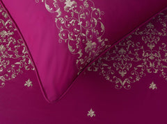Red Bud T-400 Embroidered Quilt Cover Set