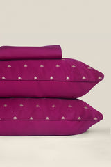 Red Bud T-400 Embroidered Bed Sheet Set