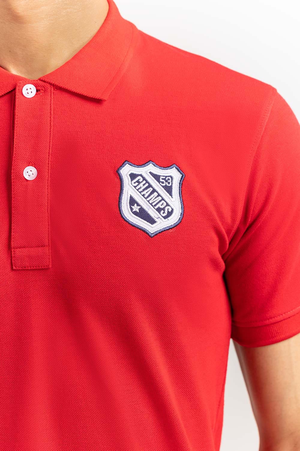 Red Fashion Polo PS-FPK22-029