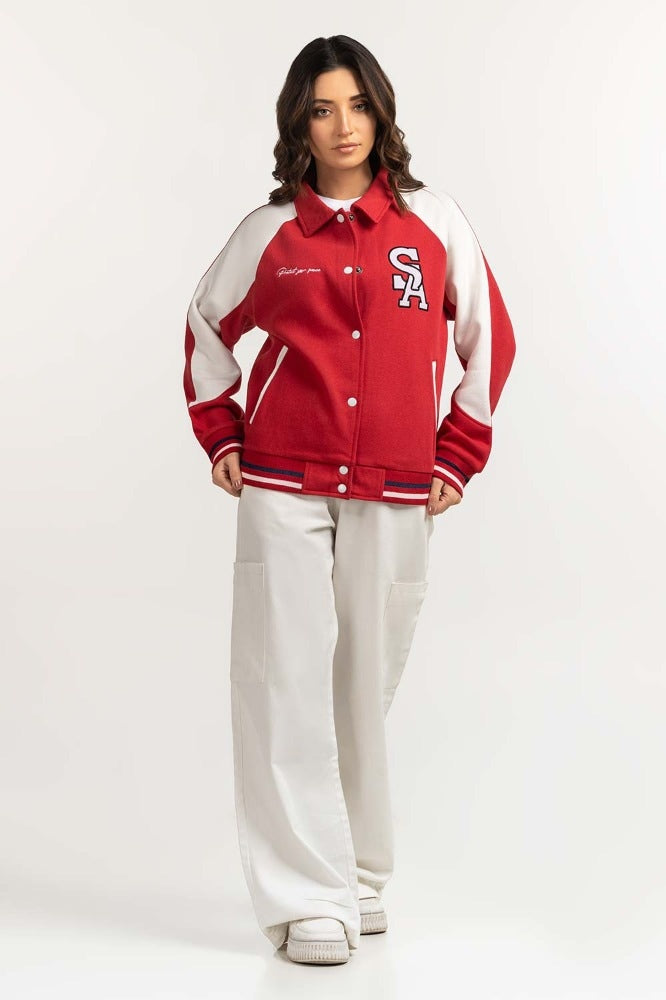 Red Knitted Jacket WM-JKT-WS23-063