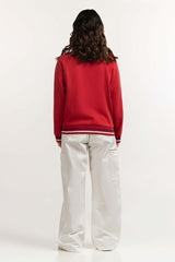 Red Knitted Jacket WM-JKT-WS23-063
