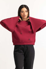 Red Knitted Sweatshirt WM-SWS-WS23-007
