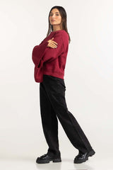 Red Knitted Sweatshirt WM-SWS-WS23-007