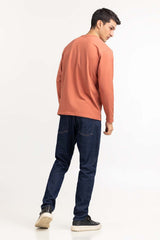 Red Wood Knit Regular T-shirt 224-113-024
