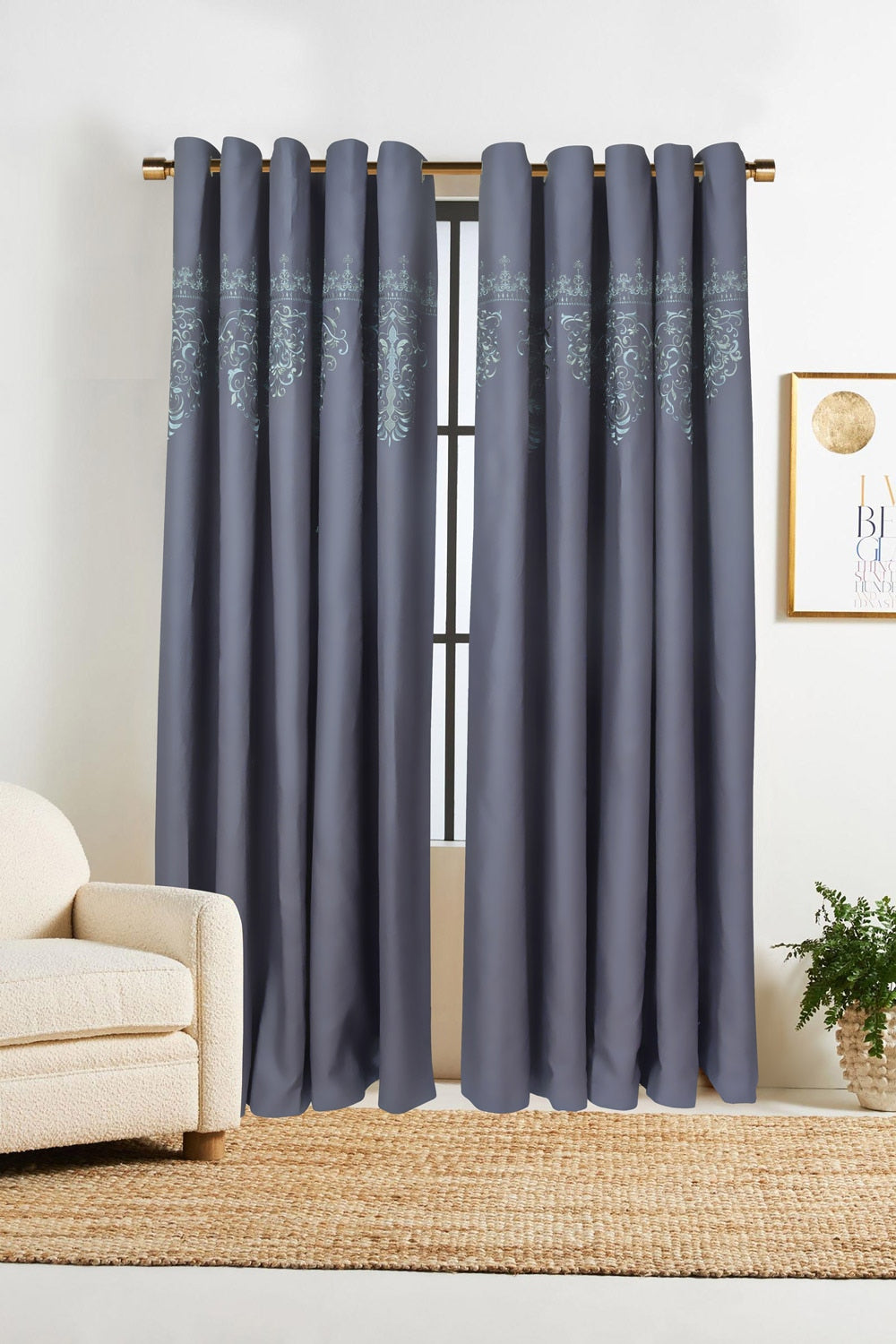 Regal Embroidered Curtain