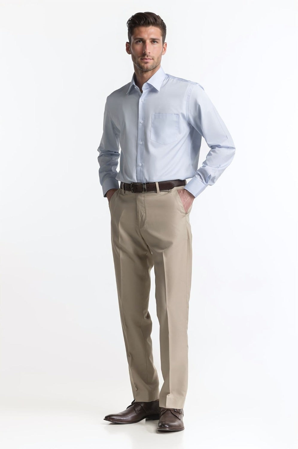 Regular Fit Blended Dress Pant MN-TR-FM23-055