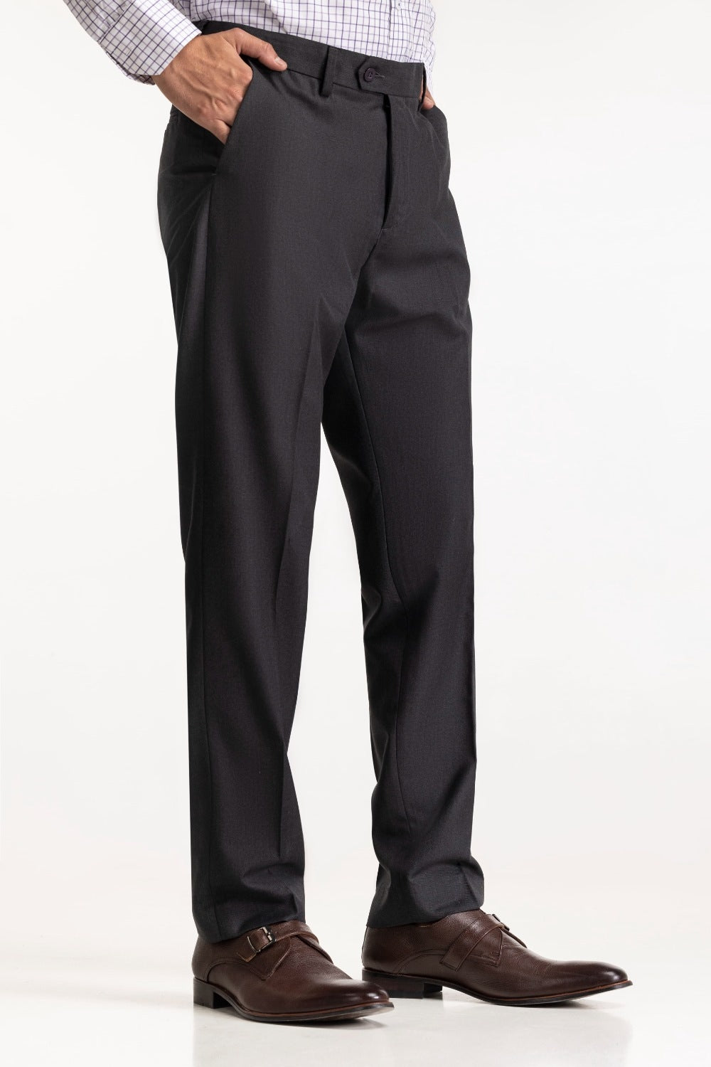 Regular Fit Blended Dress Pant MN-TR-FM23-057