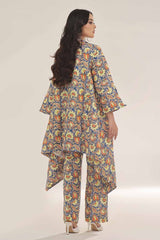 Unstitched Gold Printed Lawn Shirt SL-42037 B