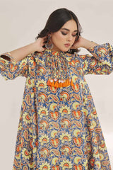 Unstitched Gold Printed Lawn Shirt SL-42037 B