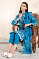 2 Piece Digital Embroidered Cambric Shirt With Lawn Dupatta TCE-12013 A