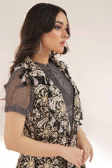 Unstitched Gold Printed Lawn Shirt SL-42039 B