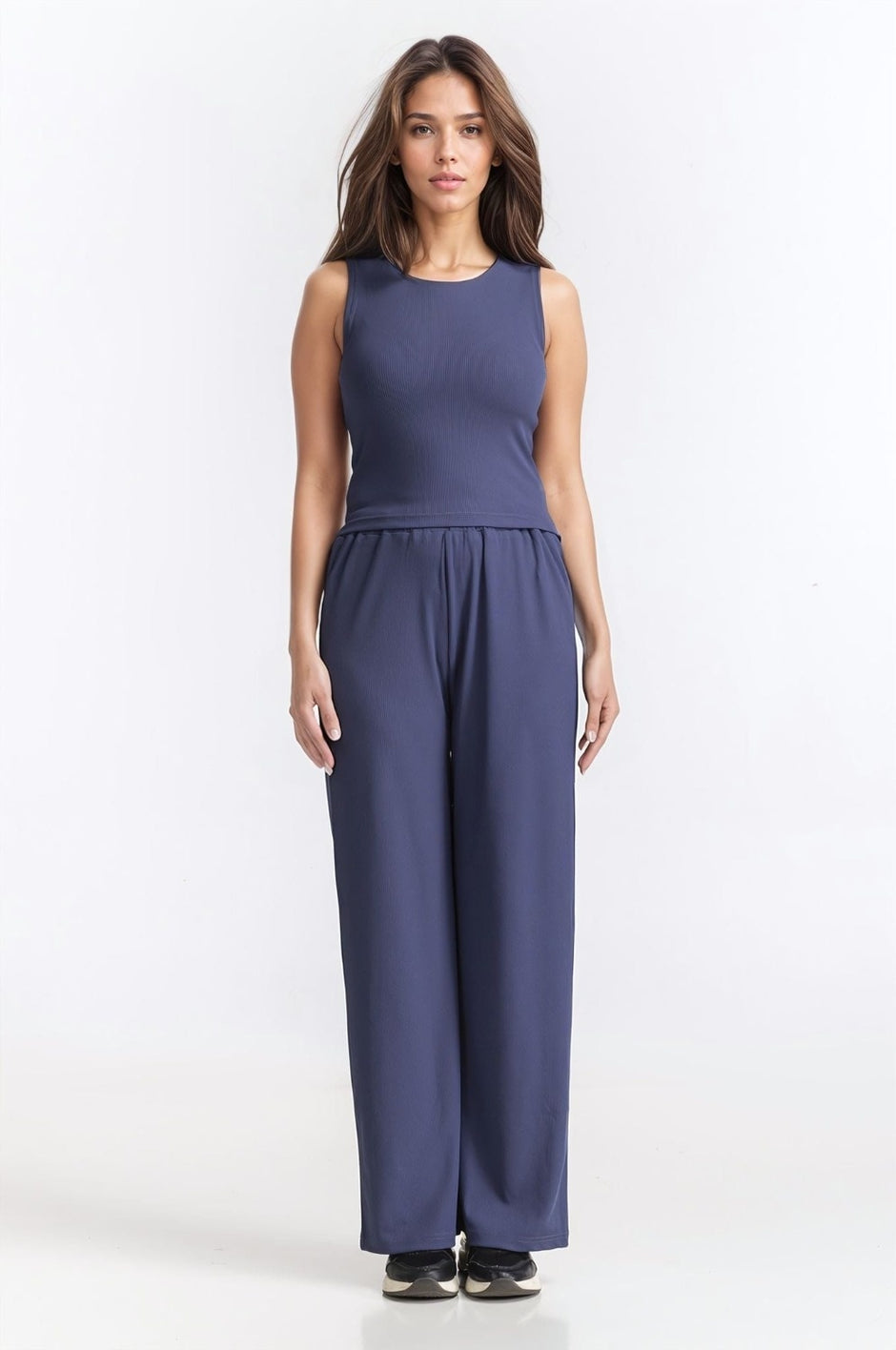 Ribbed High Rise Straight Fit Trouser WM-TRKN-WS24-102