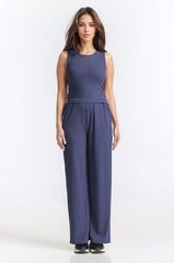 Ribbed High Rise Straight Fit Trouser WM-TRKN-WS24-102