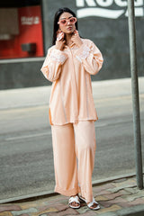 Ripple Crinkle Dyed Co-Ord Set IUSTTS-1006