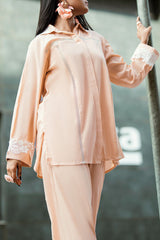 Ripple Crinkle Dyed Co-Ord Set IUSTTS-1006
