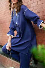 Ripple Crinkle Dyed Co-Ord Set IUSTTS-1063