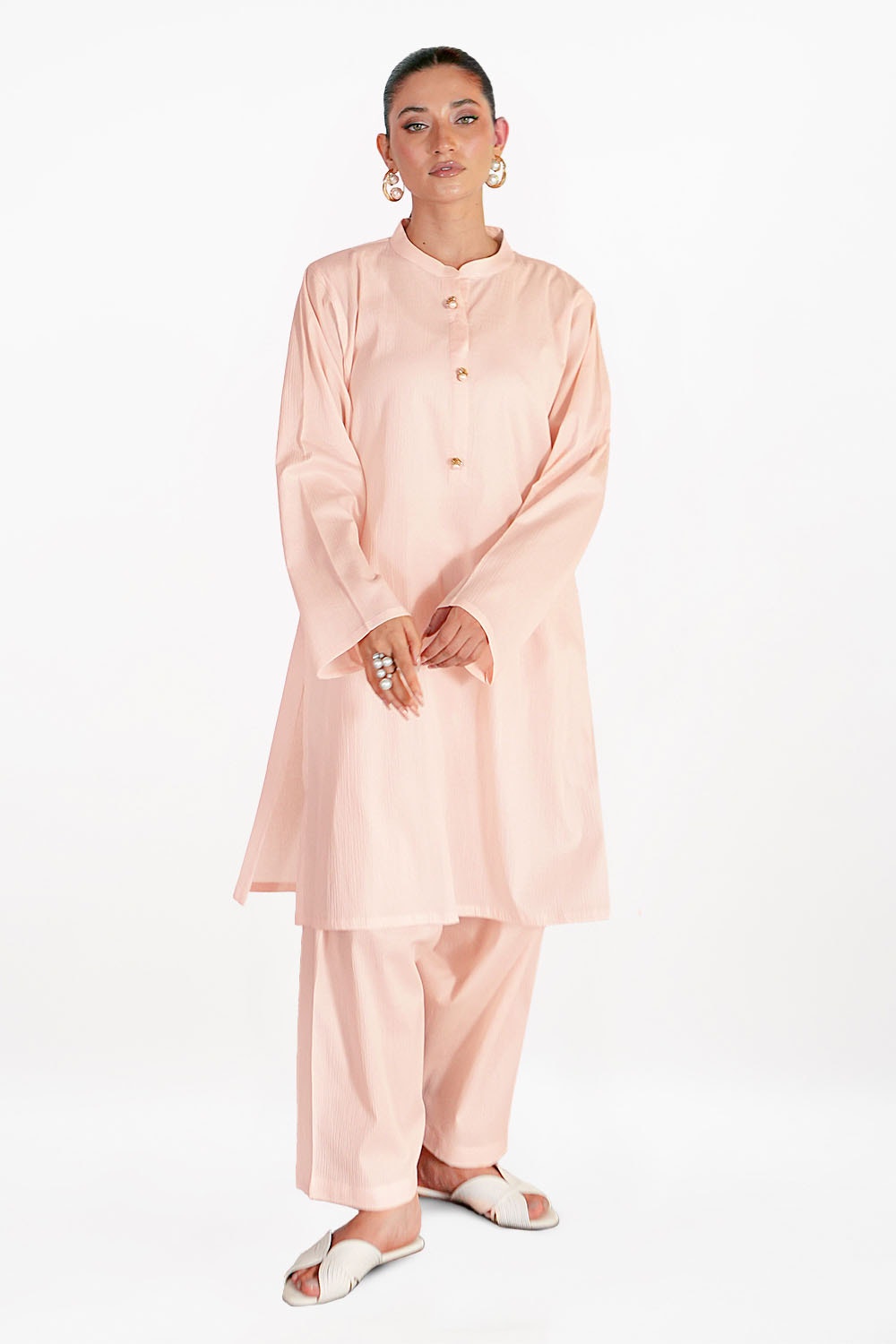 Ripple Crinkle Dyed Co-Ord Set IUSTTS-846