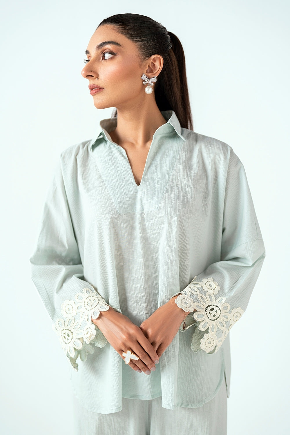 Ripple Crinkle Dyed Co-Ord Set IUSTTS-854