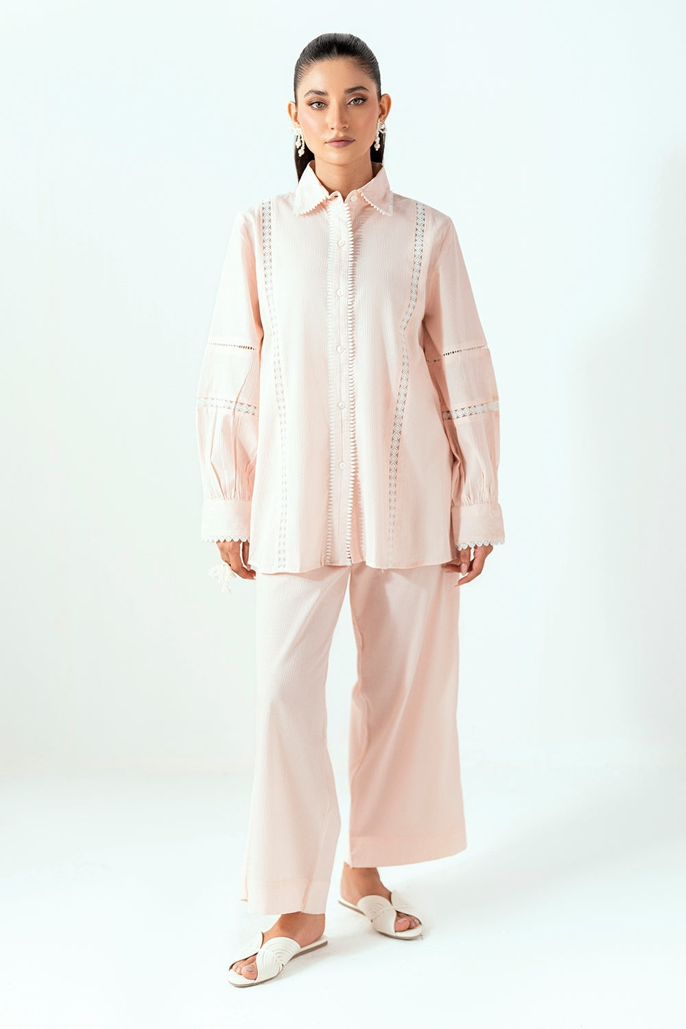 Ripple Crinkle Dyed Co-Ord Set IUSTTS-857
