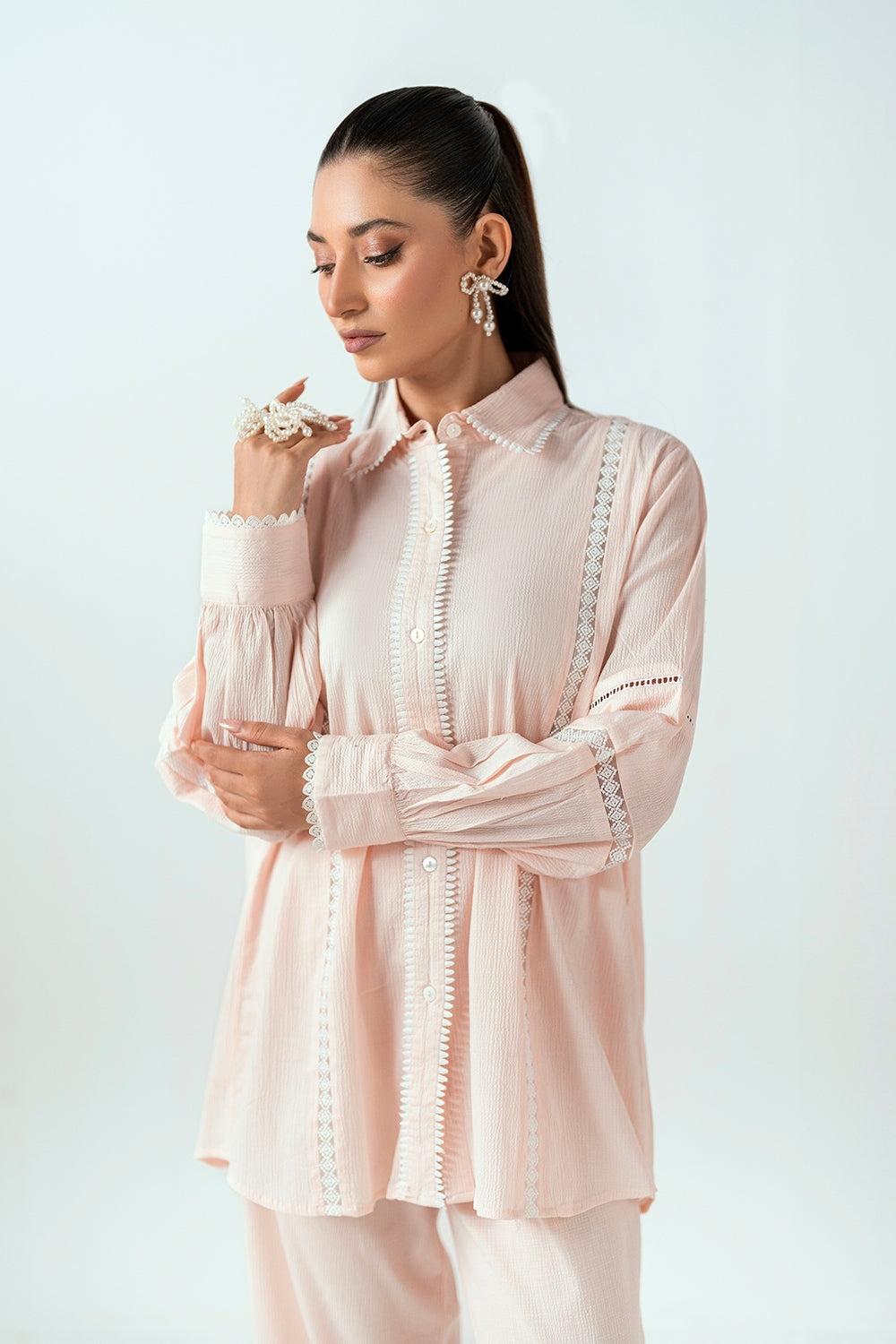 Ripple Crinkle Dyed Co-Ord Set IUSTTS-857